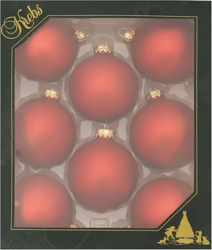 Vista 16 de Christmas By Krebs Adornos de bola de Navidad de vidrio sin costuras de diseñador hechos en EE.UU., 2 5/8" (67mm), 8 piezas