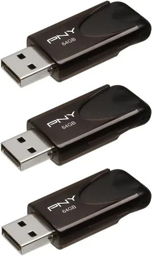 Vista 9 de PNY, modelo Attaché 4 - Unidad de memoria flash USB 2.0 de 16 GB, Negro
