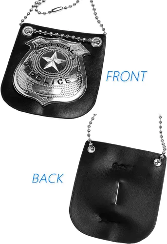 Vista 11 de Joy Join Accesorios de vestir de policía para niños, placa especial de policía con cadena