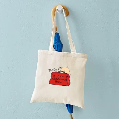 Vista 4 de CafePress Going To Mawmaw's - Bolsa de compras de lona reutilizable beige, Caqui, S