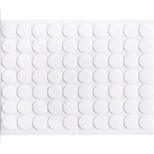 Vista 2 de Teensery 210 unidades de calcomanías adhesivas transparentes de doble cara redondas acrílicas sin rastros, calcomanías adhesivas creativas súper