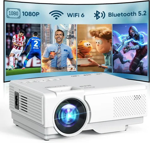 Vista 10 de 【Netflix Oficialmente】NISOO Proyector Inteligente con WiFi y Bluetooth, Mini Proyector de Películas con Aplicaciones Integradas, Proyector 1080P