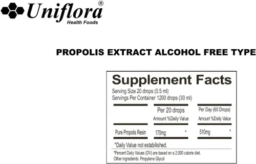 Vista 2 de Uniflora Propóleos de abeja verde brasileña – 60 Brix – Extracto líquido sin alcohol – Botellas de 1.0 fl oz (paquete de 6)