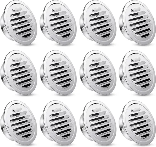 Vista 27 de Zonon 1 pieza de rejillas de ventilación de sofito de acero inoxidable de 4 pulgadas, cubierta de ventilación redonda para secadora con pantalla