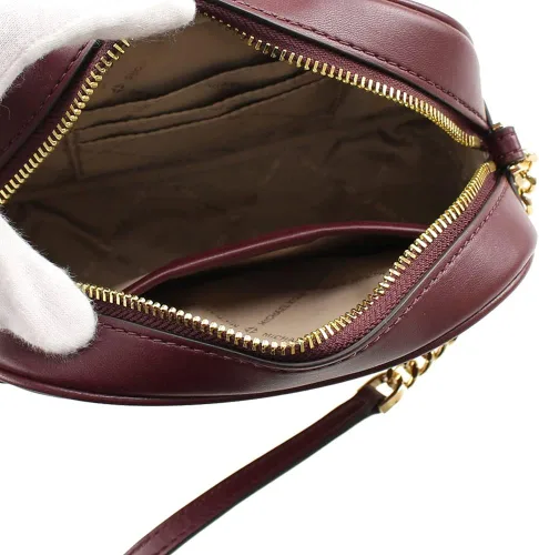 Vista 4 de Michael Kors MK - Bolso bandolera para mujer diseño ovalado de piel de oveja
