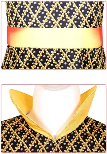 Vista 4 de Vestido de brasas para niñas, disfraz de cosplay con máscara loca, elementos antropomórficos animados para Halloween