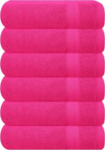 Vista 147 de GLAMBURG Juego de 2 Sábanas de Baño Extra Grandes de Algodón Premium de 700 GSM - 100% Algodón Peinado - 2 Sábanas de Baño 35x70 pulgadas - Calidad