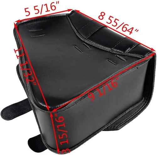 Vista 4 de Astra Depot Compatible con Harley Sportster XL883 XL1200 Alforja Solo con Brazo Oscilante de Cuero PU Negro (Izquierda y Derecha)
