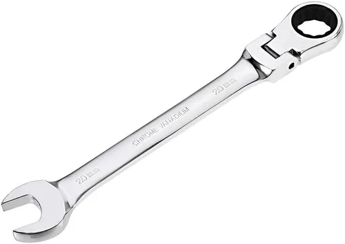 Vista 8 de uxcell Llave combinada de trinquete de cabeza flexible de 0.236 in métrica 72 dientes 12 puntos de trinquete caja terminada herramientas de llave