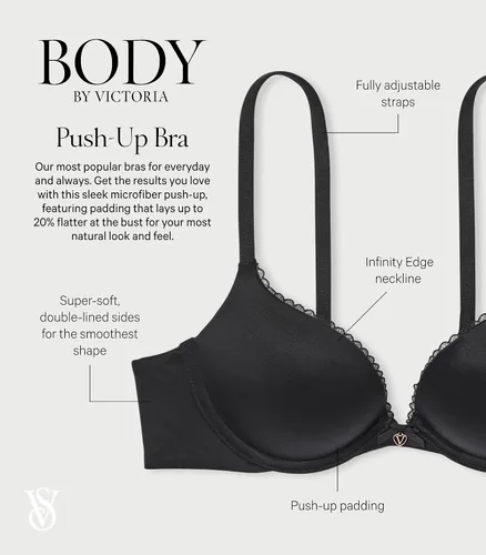 Vista 4 de Victoria's Secret Brasier push up Body by Victoria para mujer (32A-38DDD)
