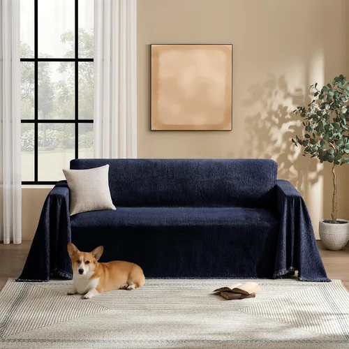Vista 21 de Funda de sofá modular para perros, lavable para sofá de 2 cojines, funda de felpilla para sofá seccional, protector de muebles multiusos para niños