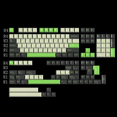 Vista 17 de Sumgsn 173 Teclas Doubleshot Keycaps Perfil Cherry Set de Teclas Apes Barra Espaciadora 7u Compatible con 61/64/87/104/108 Interruptores Cherry Mx