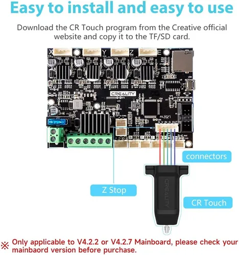 Vista 3 de Creality Kit de nivelación automática CR Touch, kit de sensor de nivelación automática de cama de impresora 3D para Ender 3/Ender 3 Pro/Ender 3