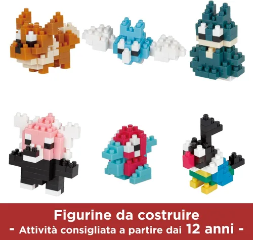 Vista 3 de nanoblock - Pokémon - Tipo Normal Set 1 (Juego Completo Caja Ciega), Kit de Construcción de la Serie Mininano