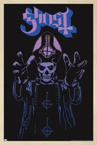 Vista 7 de Trends International Ghost - Póster de pared de ira, 14.72 x 22.37 pulgadas, versión enmarcada de madera de granero
