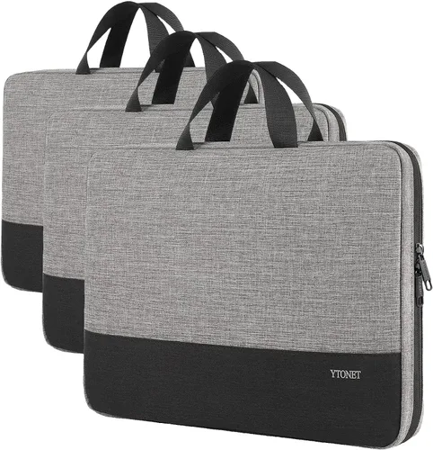 Vista 8 de Ytonet Funda profesional para transportar laptop de 13 a 13.3 pulgadas, delgada, con asas, resistente al agua, compatible con laptops MacBook Air
