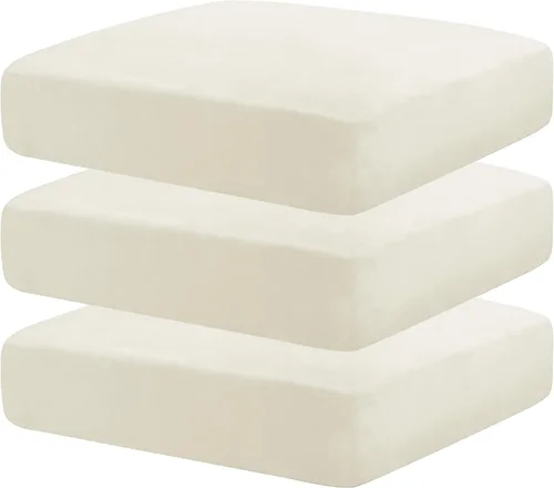 Vista 37 de MAXIJIN Fundas de cojín elásticas de terciopelo para sofá, funda de cojín suave de repuesto para sofá de dos plazas, protector de asiento