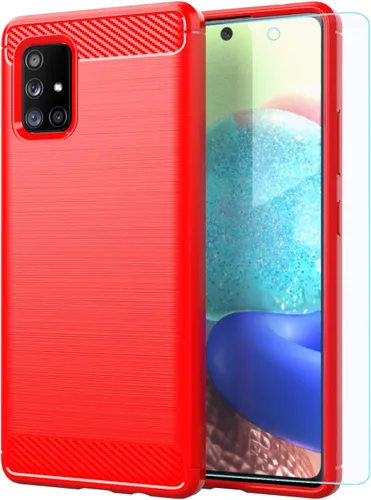 Vista 9 de M MAIKEZI Funda para teléfono celular Galaxy A71 5G, TPU suave funda protectora delgada de moda con protector de pantalla HD (negro)