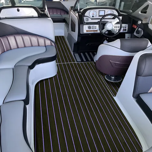 Vista 5 de Alfombra de espuma EVA para cubierta de 94 x 45/35/16 de teca sintética, antideslizante, autoadhesiva, tapete de espuma para lanchas de motor