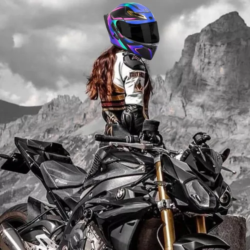 Vista 7 de Casco modular Bluetooth para motocicleta, certificado DOT, abatible, de cara completa, antivaho, doble máscara, casco de motocicleta de calle