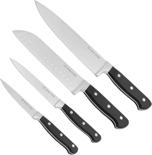 Vista 14 de DURA LIVING Juego de 2 cuchillos de cocina de alta calidad, cuchillo utilitario ultraafilado de 5 pulgadas y cuchillo de pelar de 3.5 pulgadas