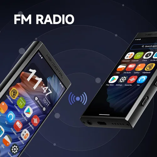 Vista 6 de HiBy Reproductor de MP3 digital M300 Android con Bluetooth y reproductor de transmisión WiFi Android 13 Snapdragon 665 HiFi Audio (PCM/DSD) Radio FM