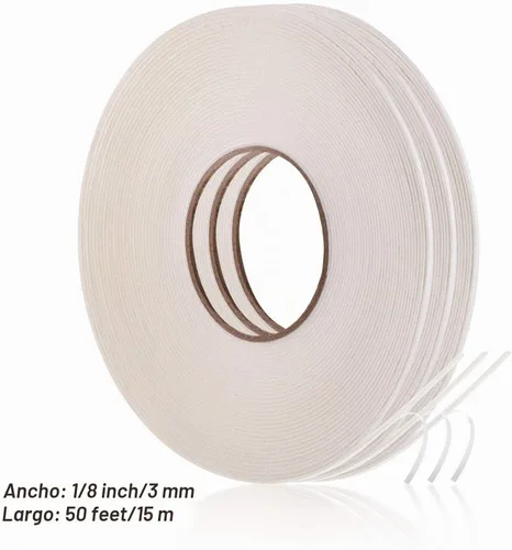 Vista 4 de Zonon - 3 rollos de cinta de espuma de doble cara, 1/8 pulgadas por 50 pies