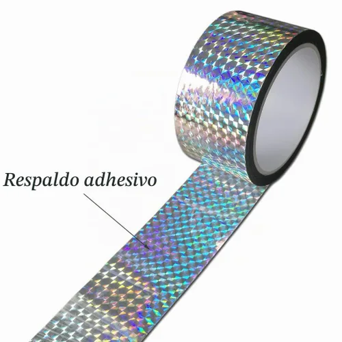 Vista 2 de Cinta reflectante holográfica autoadhesiva, 2 pulgadas por 164