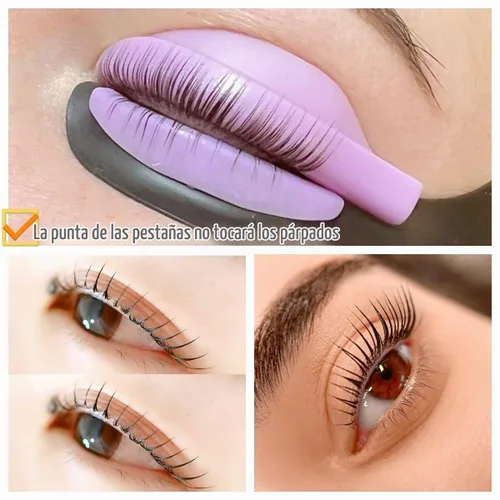 Vista 5 de Katya Vinog - Almohadilla de levantamiento de pestañas, almohadillas para hacer permanentes, rodillo de barra de permanente Mega L Curl sin