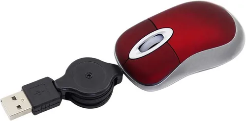 Vista 9 de SHARE SUNSHINE Mini ratón óptico de viaje pequeño portátil con cable USB con cable USB retráctil para PC, laptop, computadora, escritorio, oficina