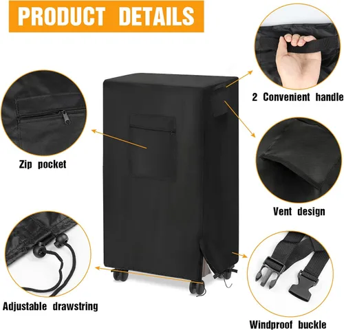 Vista 2 de Kasla Cubierta de enfriador evaporativo para enfriador evaporativo Hessaire MC26A, cubierta impermeable para enfriador de aire evaporativo, 21 x 15