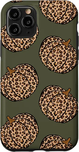 Vista 29 de Leopard Pumpkin Fall Autumn Olive Green Case for iPhone 17