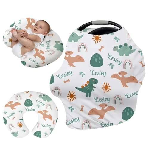 Vista 29 de Funda de asiento de automóvil personalizada para bebés, cubierta multiusos para asiento de automóvil con nombre, fundas de asiento de automóvil