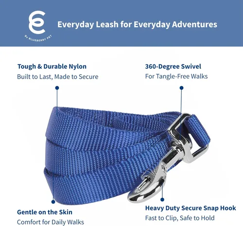 Vista 39 de Blueberry Pet - Correa Essentials clásica para perro con más de 20 colores, duradera, doble asa y de cuerda