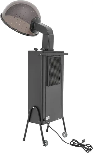 Vista 5 de Secador de pelo de pie para salón, secador de pelo profesional con capucha de 1200 W, secador de salón negro con capucha, temporizador de 60
