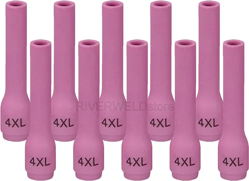 Vista 13 de RIVERWELD Boquillas de alúmina TIG tazas de cerámica largas 796F70 3L # 3/16 "0.197 in 796F71 4L # 1/4 "0.256 in 796F72 5L # 5/16" 0.315 in 796F73