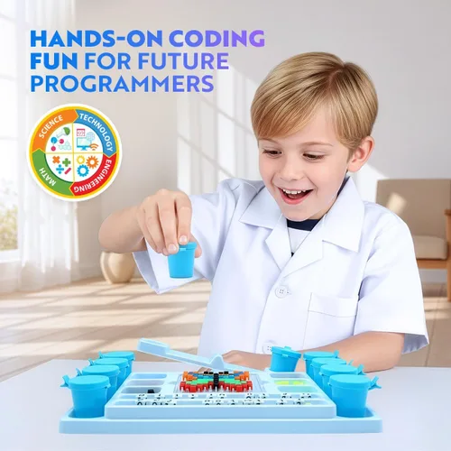 Vista 2 de Kit de ciencia My First Coding & Computer Science Kit, de Playz – Aprende sobre códigos binarios, cifrado, algoritmos y pixelación a través