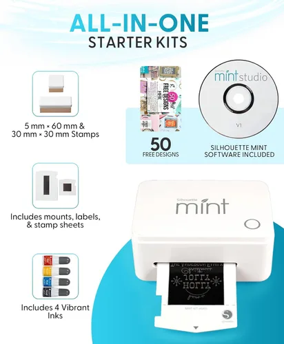 Vista 7 de Kit de sellos y botellas de tinta Silhouette Mint