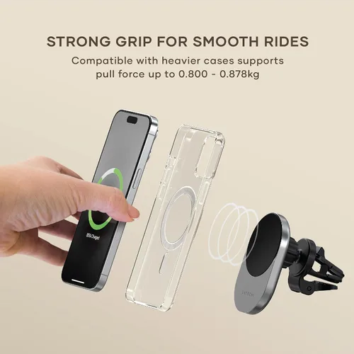 Vista 5 de Satechi Cargador de coche y cargador inalámbrico OntheGo™ 3 en 1 para iPhone, AirPods, Apple Watch