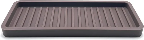 Vista 34 de Bandeja organizadora para fregadero de cocina de silicona, soporte de esponja y protector de encimera Plato y bandeja dispensadora de jabón