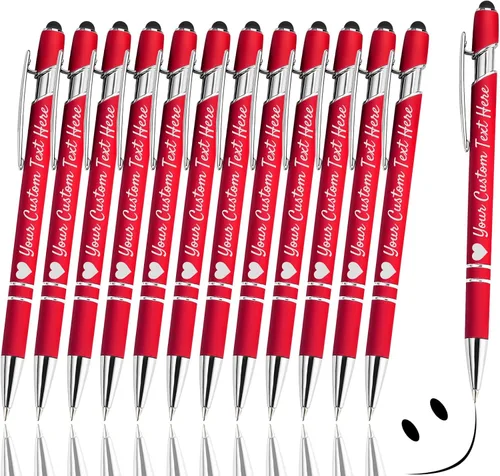 Vista 19 de Bolígrafos personalizados con lápiz capacitivo, bolígrafos grabados personalizados, impresos con tu logotipo o mensaje para Navidad, graduación