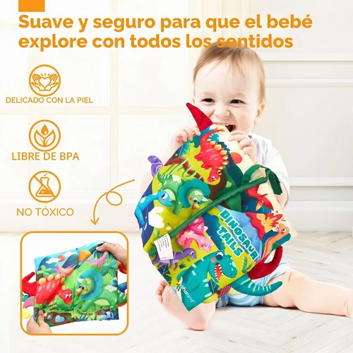 Vista 4 de hahaland Libros para bebés de 0 a 6 a 12 meses, juguetes sensoriales