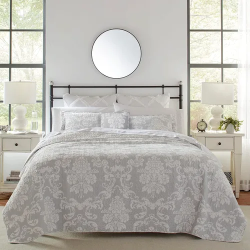 Vista 12 de Laura Ashley - Juego de edredón individual, ropa de cama reversible de algodón con funda a juego, decoración ligera del hogar, ideal para todas