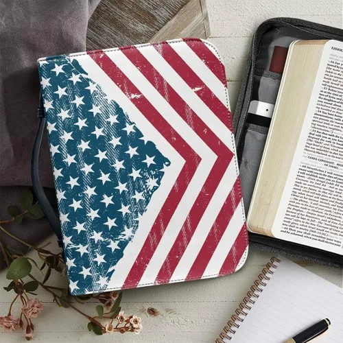 Vista 6 de TODIYADDU Cubierta de la Biblia Personalizable Personalizable PU Biblia Protector Libro Cubierta de la Biblia Bolsa de asas