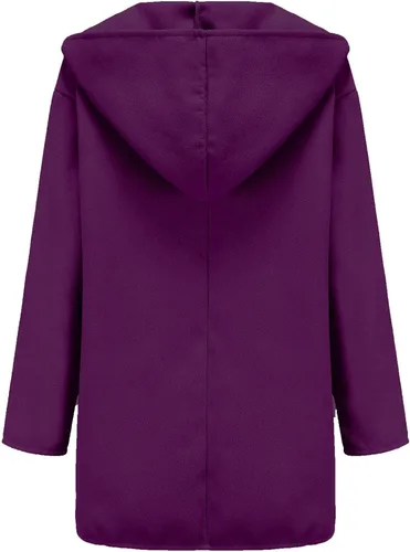Vista 4 de Chamarras de invierno para mujer, abrigo de lana de invierno, gabardina para mujer, abrigo largo y ajustado