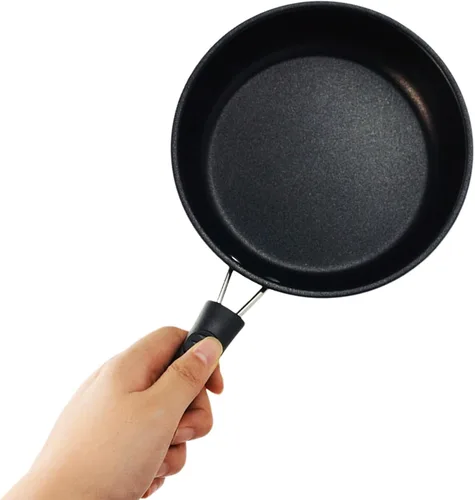 Vista 5 de Juego de sartén de 2 piezas, mini sartén portátil con revestimiento de mármol (4.7 in+6.3 in) Non-Stick and Heat Resistant Handle, Skillet Deeper