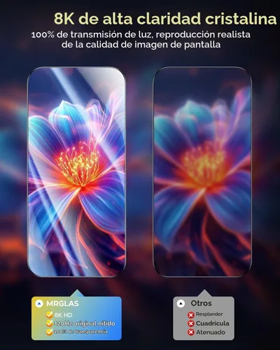 Vista 6 de MRGLAS TOP 9H+ - Paquete de 2 protectores de pantalla para iPhone 17 con protector de lente de cámara