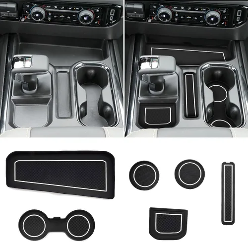 Vista 16 de Bandeja organizadora de consola central de 3 piezas y bandeja de consola compatible con Chevy Silverado 2014-2018/GMC Sierra 1500 y Silverado