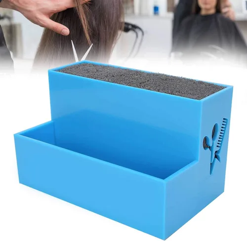Vista 6 de YUYTE Soporte de almacenamiento de tijeras, caja de clips de peluquería de peluquería, caja de almacenamiento grande, caja de almacenamiento grande
