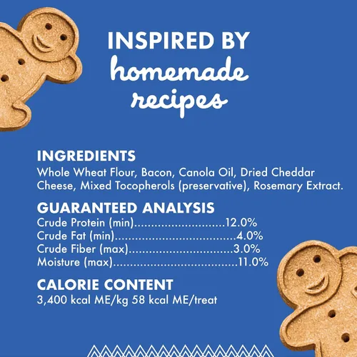 Vista 3 de Buddy Biscuits Caja de 16 onzas de golosinas crujientes para perros hechas con tocino y queso (paquete de 2)